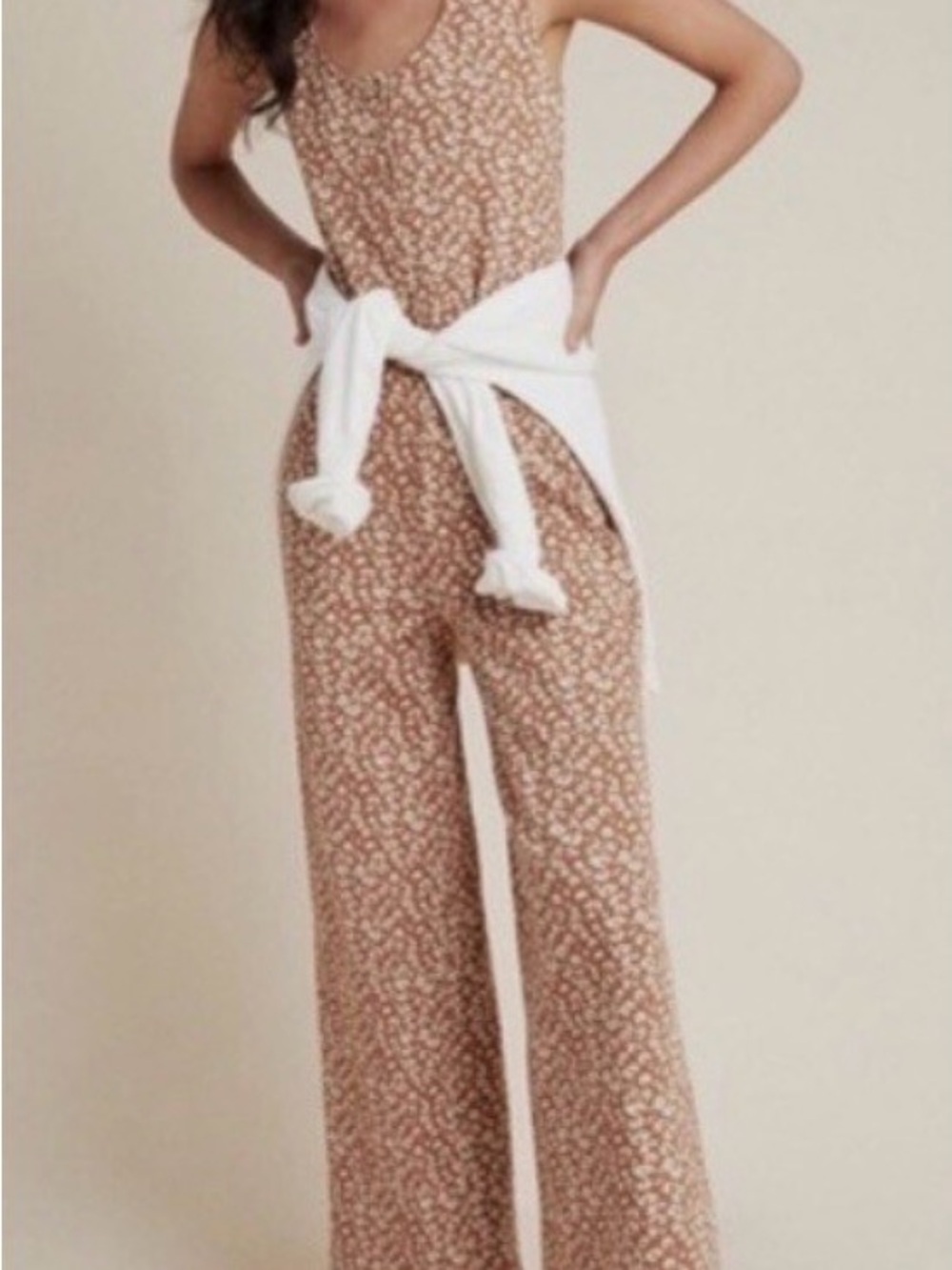 Anthropologie Casual Saturday Sunday Leopard Jumpsuit XS